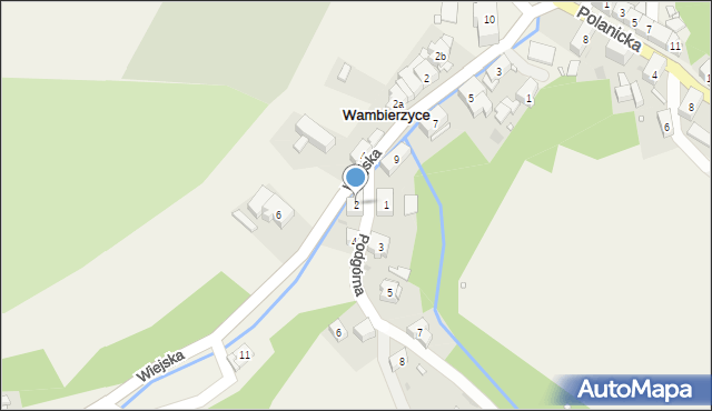 Wambierzyce, Podgórna, 2, mapa Wambierzyce