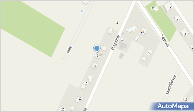 Wancerzów, Pogodna, 6, mapa Wancerzów