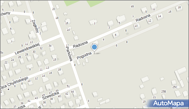 Warka, Pogodna, 2, mapa Warka