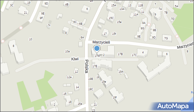 Warszawa, Polska, 17A, mapa Warszawy