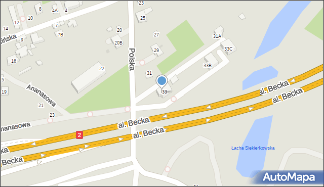 Warszawa, Polska, 33A, mapa Warszawy