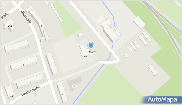 Warszawa, Pontonierów, 20a, mapa Warszawy