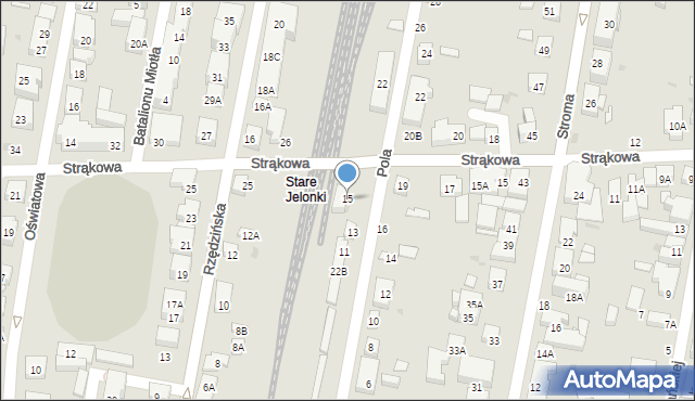 Warszawa, Pola Wincentego, 15, mapa Warszawy