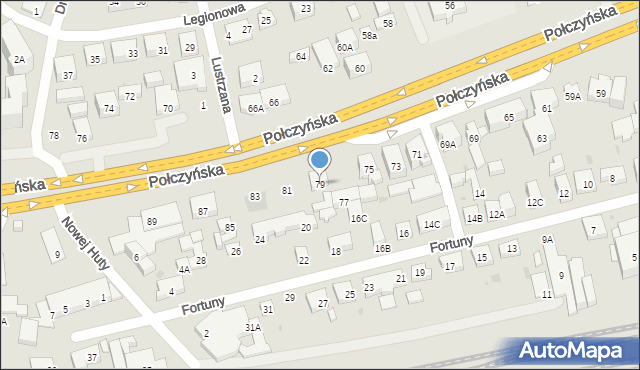 Warszawa, Połczyńska, 79, mapa Warszawy