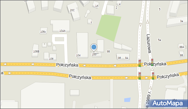 Warszawa, Połczyńska, 100, mapa Warszawy