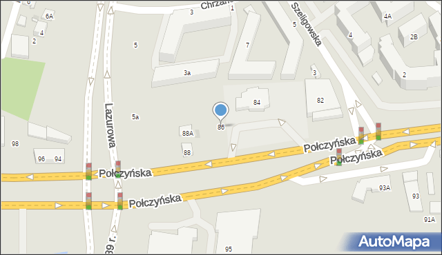 Warszawa, Połczyńska, 86, mapa Warszawy