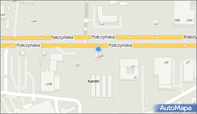 Warszawa, Połczyńska, 113, mapa Warszawy