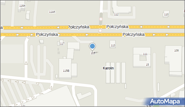 Warszawa, Połczyńska, 115, mapa Warszawy