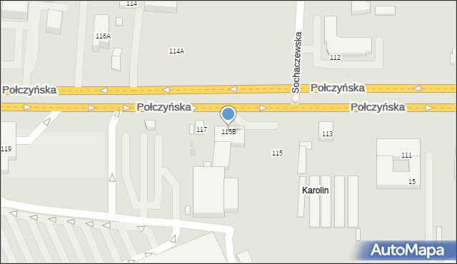 Warszawa, Połczyńska, 115B, mapa Warszawy