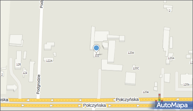 Warszawa, Połczyńska, 122, mapa Warszawy