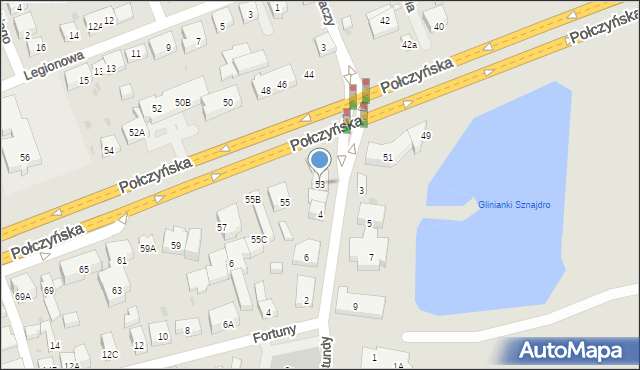 Warszawa, Połczyńska, 53, mapa Warszawy