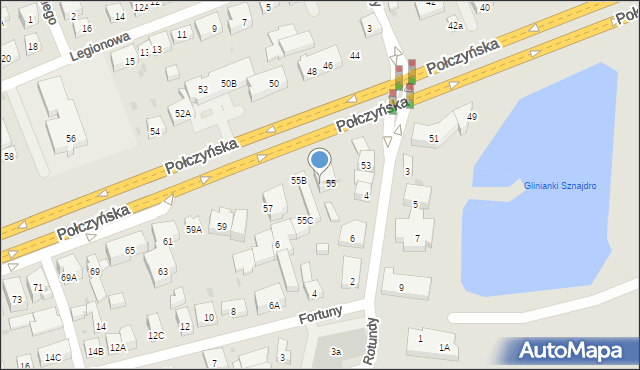 Warszawa, Połczyńska, 55A, mapa Warszawy