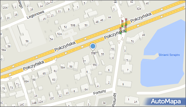 Warszawa, Połczyńska, 55B, mapa Warszawy