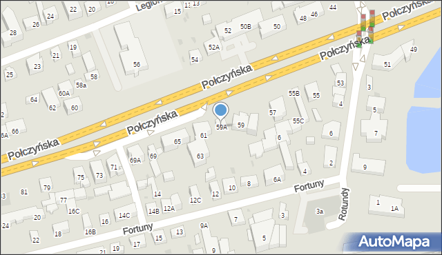 Warszawa, Połczyńska, 59A, mapa Warszawy