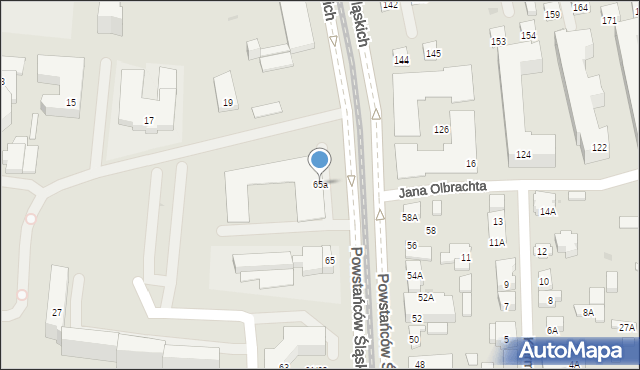 Warszawa, Powstańców Śląskich, 65a, mapa Warszawy