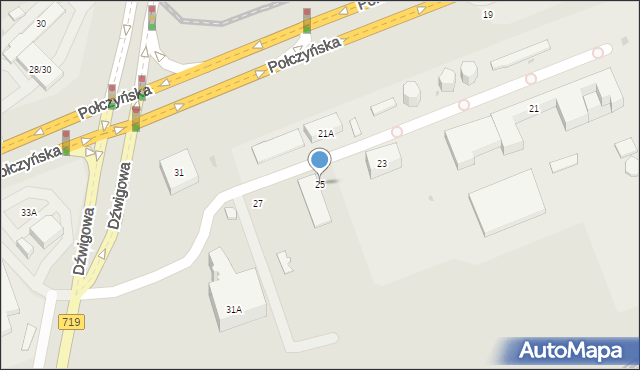 Warszawa, Połczyńska, 25, mapa Warszawy