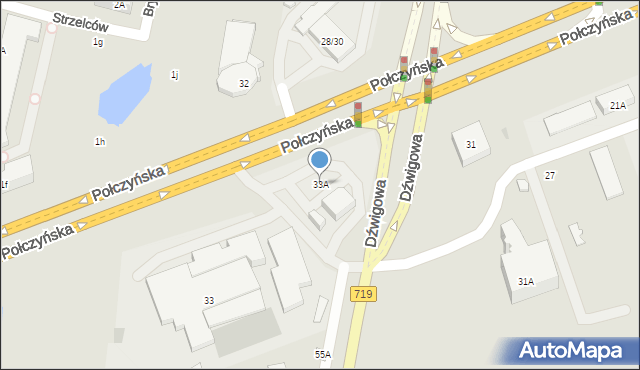 Warszawa, Połczyńska, 33A, mapa Warszawy