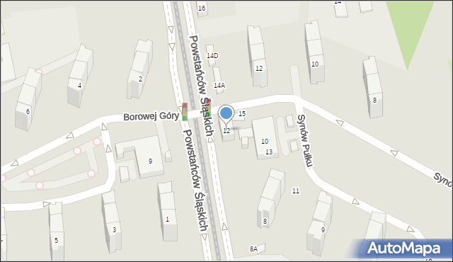 Warszawa, Powstańców Śląskich, 12, mapa Warszawy