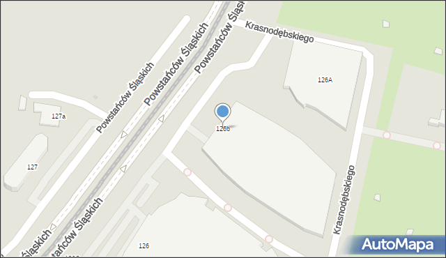 Warszawa, Powstańców Śląskich, 126b, mapa Warszawy