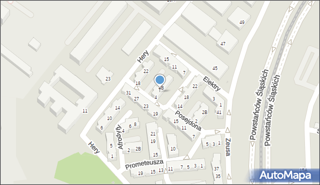 Warszawa, Posejdona, 4A, mapa Warszawy