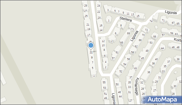 Warszawa, Podmiejska, 11, mapa Warszawy