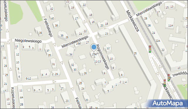 Warszawa, Pogonowskiego Stefana, 15A, mapa Warszawy