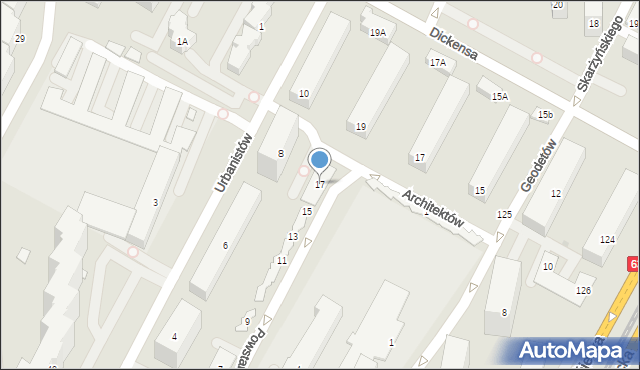 Warszawa, Powstańców Wielkopolskich, 17, mapa Warszawy