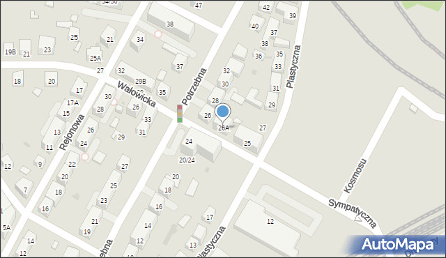 Warszawa, Potrzebna, 26A, mapa Warszawy