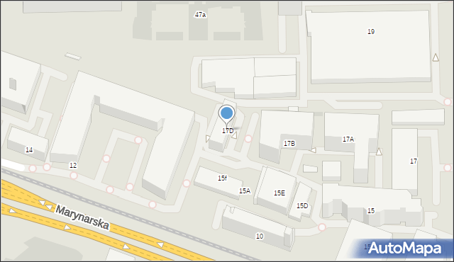 Warszawa, Postępu, 17D, mapa Warszawy