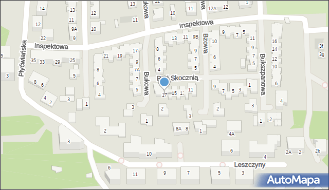 Warszawa, Pod Skocznią, 17, mapa Warszawy