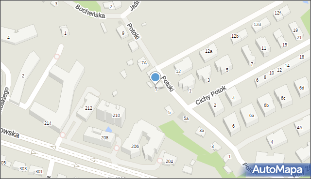 Warszawa, Potoki, 7, mapa Warszawy