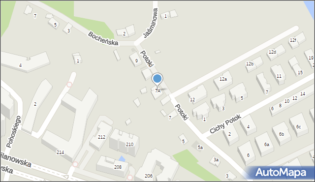 Warszawa, Potoki, 7A, mapa Warszawy