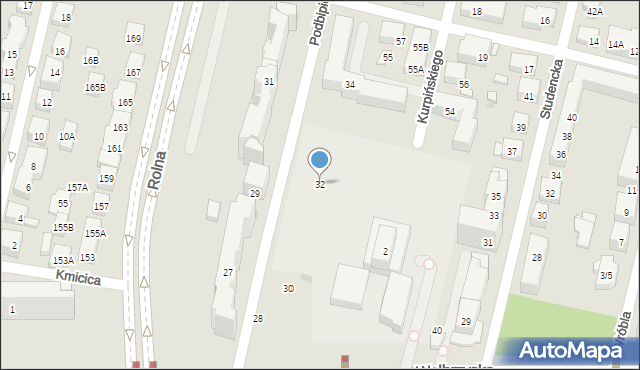 Warszawa, Podbipięty Longinusa, 32, mapa Warszawy