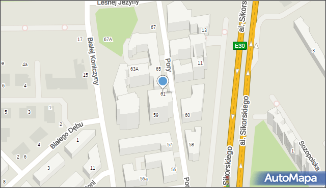 Warszawa, Pory, 61, mapa Warszawy