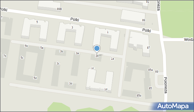 Warszawa, Polki, 1b, mapa Warszawy