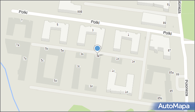 Warszawa, Polki, 3a, mapa Warszawy