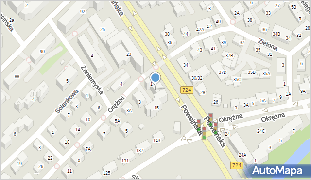 Warszawa, Powsińska, 17, mapa Warszawy