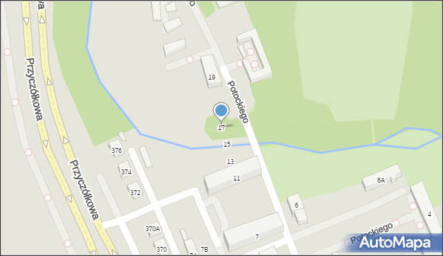 Warszawa, Potockiego Stanisława Kostki, 17, mapa Warszawy