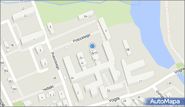 Warszawa, Potockiego Stanisława Kostki, 2e, mapa Warszawy