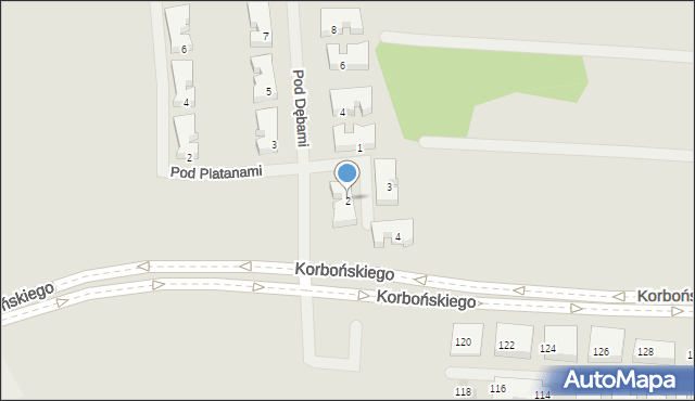 Warszawa, Pod Jesionami, 2, mapa Warszawy