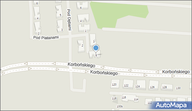 Warszawa, Pod Jesionami, 4, mapa Warszawy