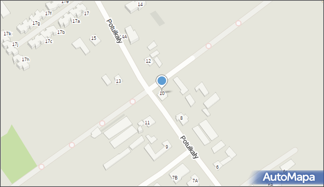 Warszawa, Potułkały, 10, mapa Warszawy