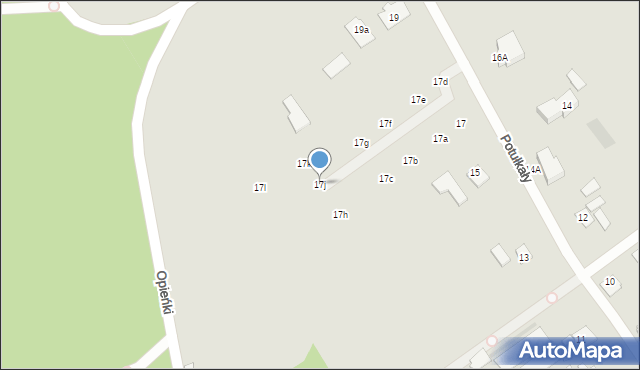 Warszawa, Potułkały, 17j, mapa Warszawy