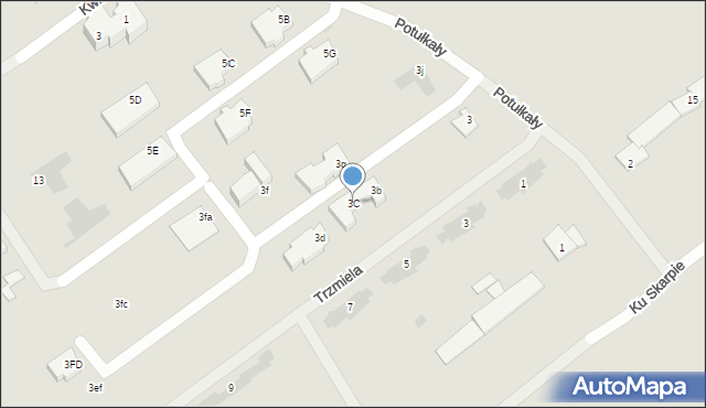 Warszawa, Potułkały, 3C, mapa Warszawy