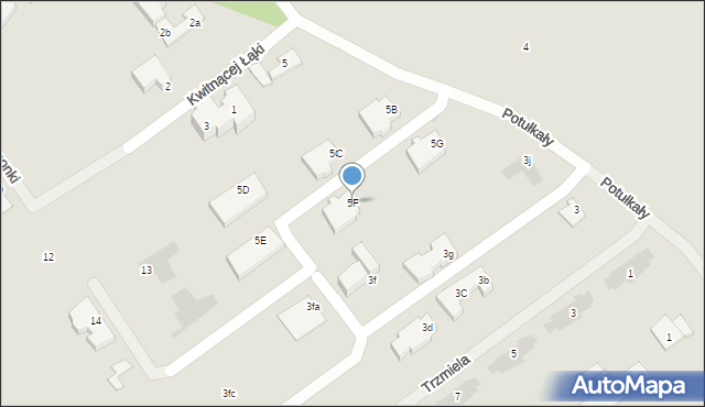 Warszawa, Potułkały, 5F, mapa Warszawy