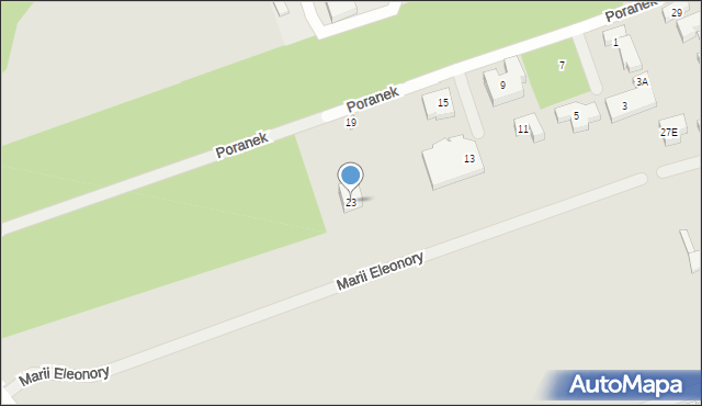 Warszawa, Poranek, 23, mapa Warszawy