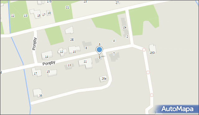 Warszawa, Poręby, 9, mapa Warszawy