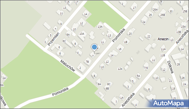 Warszawa, Pomorska, 7A, mapa Warszawy