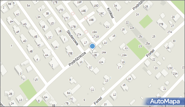 Warszawa, Podróżnicza, 12C, mapa Warszawy