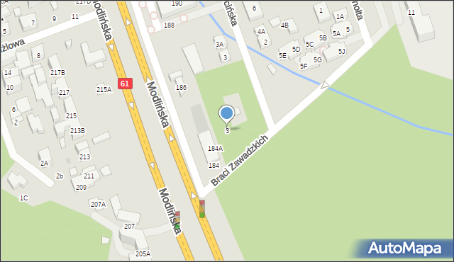 Warszawa, Podróżnicza, 3, mapa Warszawy